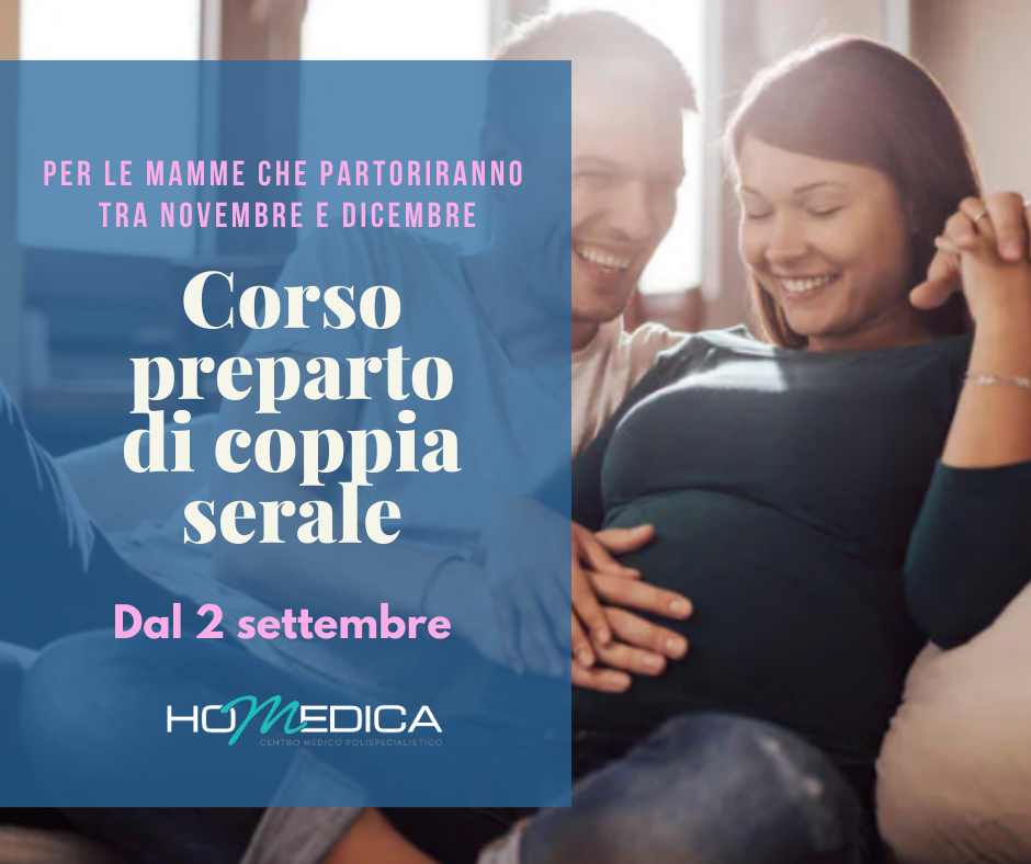 DAL 2 SETTEMBRE -  CORSO PREPARTO DI COPPIA SERALE